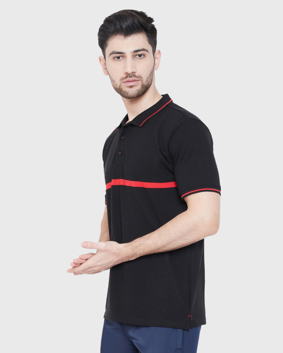 Engineered Striped Polo