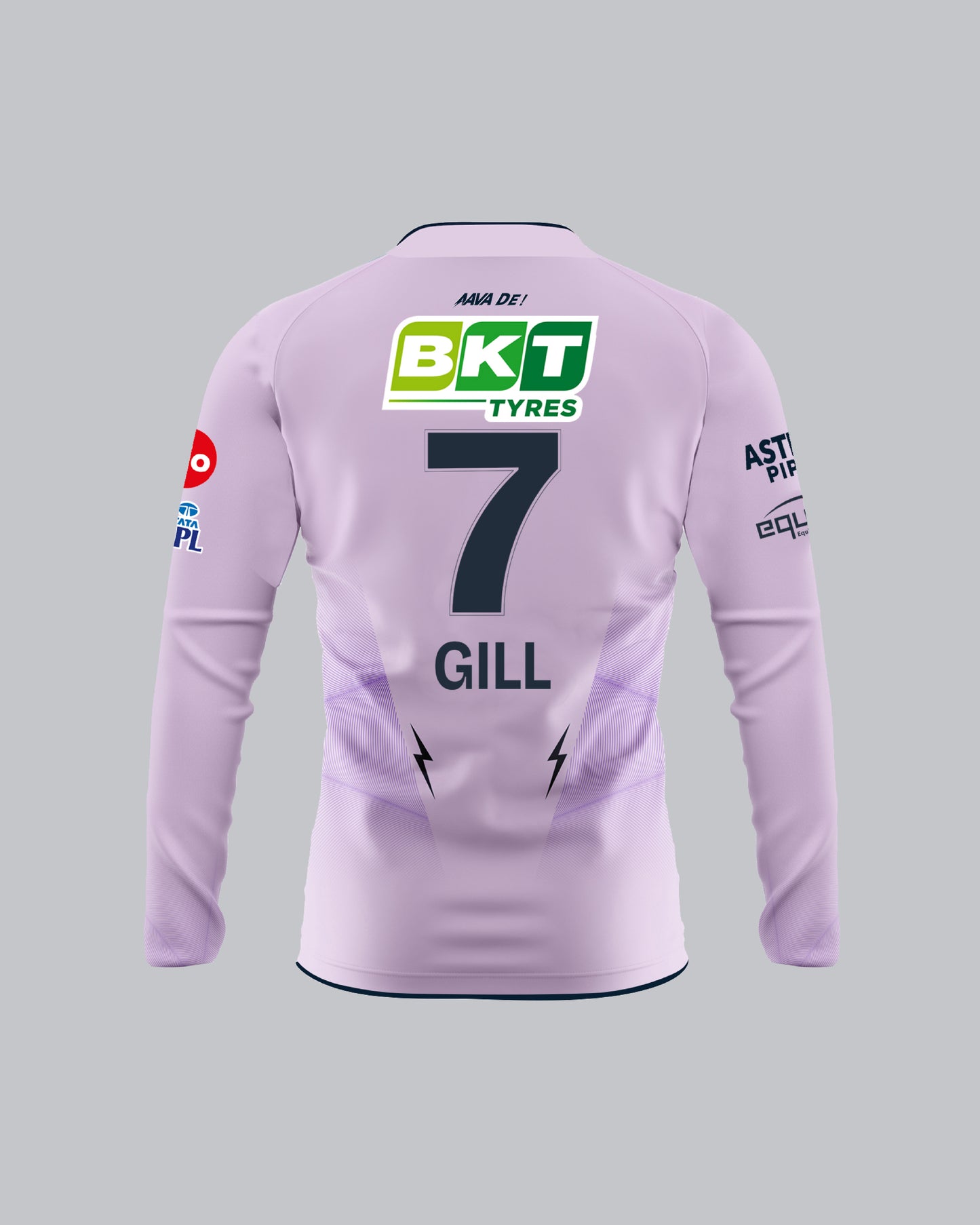 OFFICIAL PLAYING JERSEY FULL SLEEVE LAVENDER - GUJARAT TITANS - IPL 2026