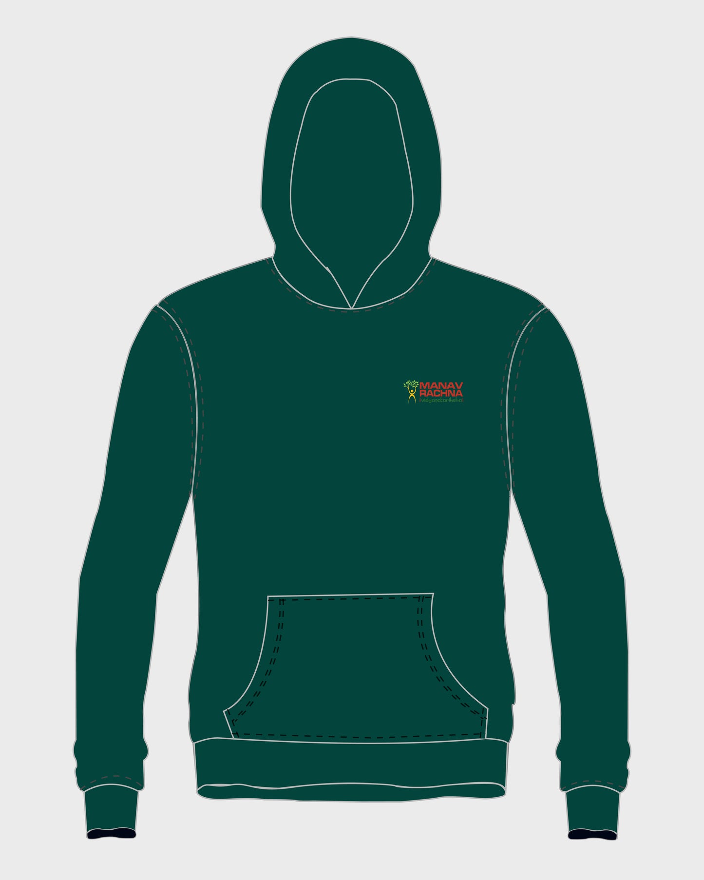 MRIS CLAN Hoodie Bottle Green - Manav Rachna