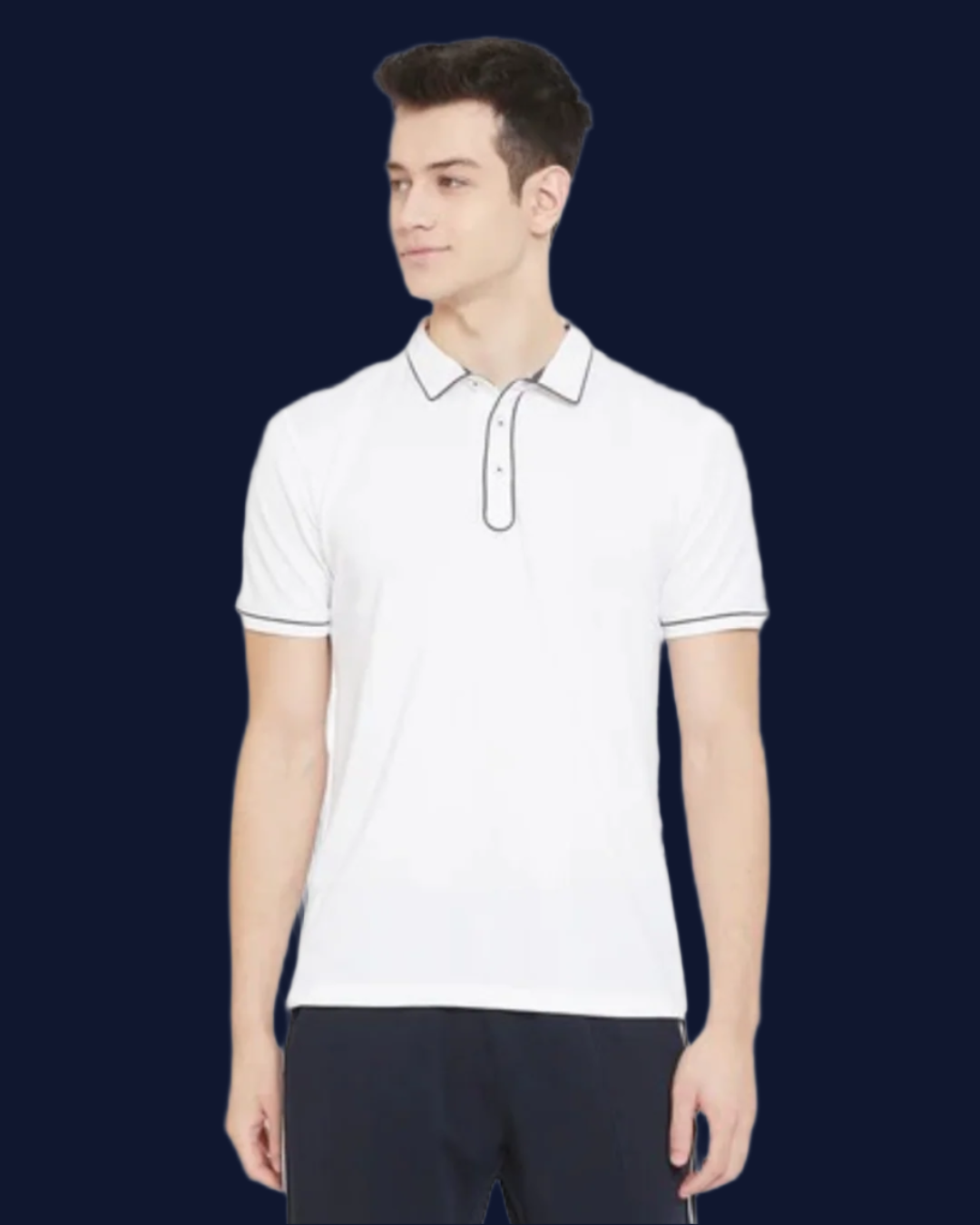 Placket Collar Piping Polo