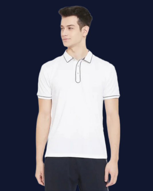 Placket Collar Piping Polo