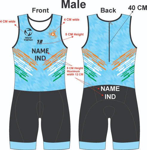 Male Trisuit New -Ed 2024 (Follow size chart 2nd image )