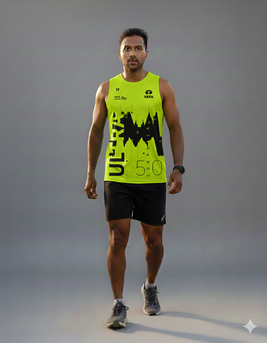 Abstract Male Singlet - Tata Ultra Marathon