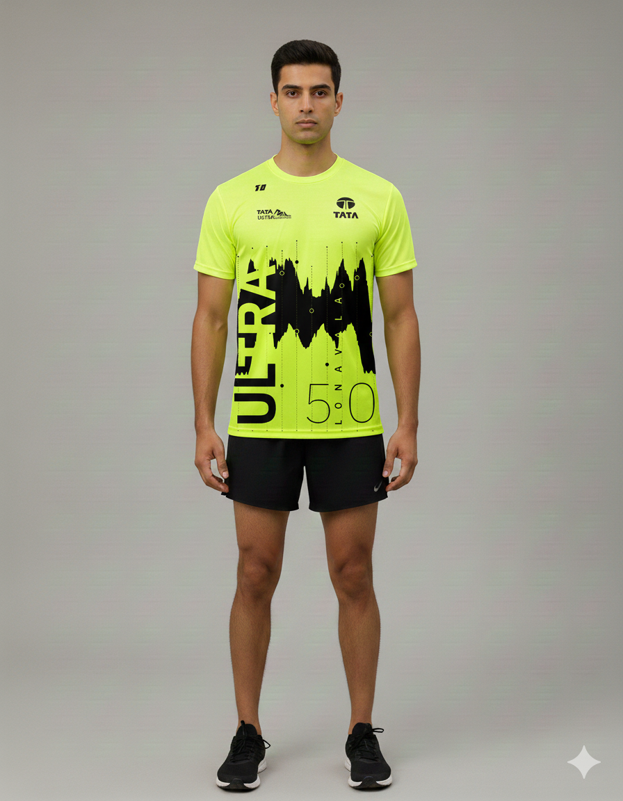 Abstract Male Tee - Tata Ultra Marathon