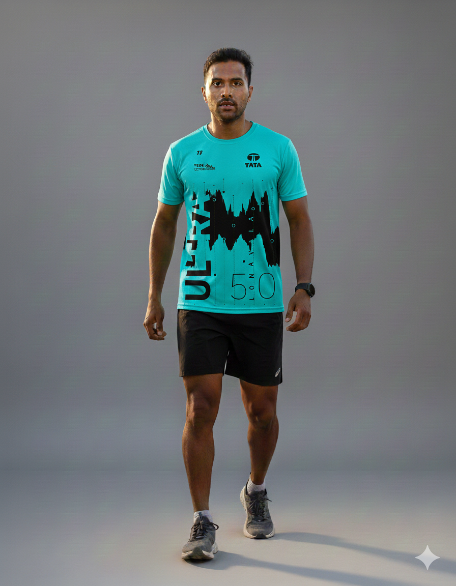 Abstract Male Tee - Tata Ultra Marathon