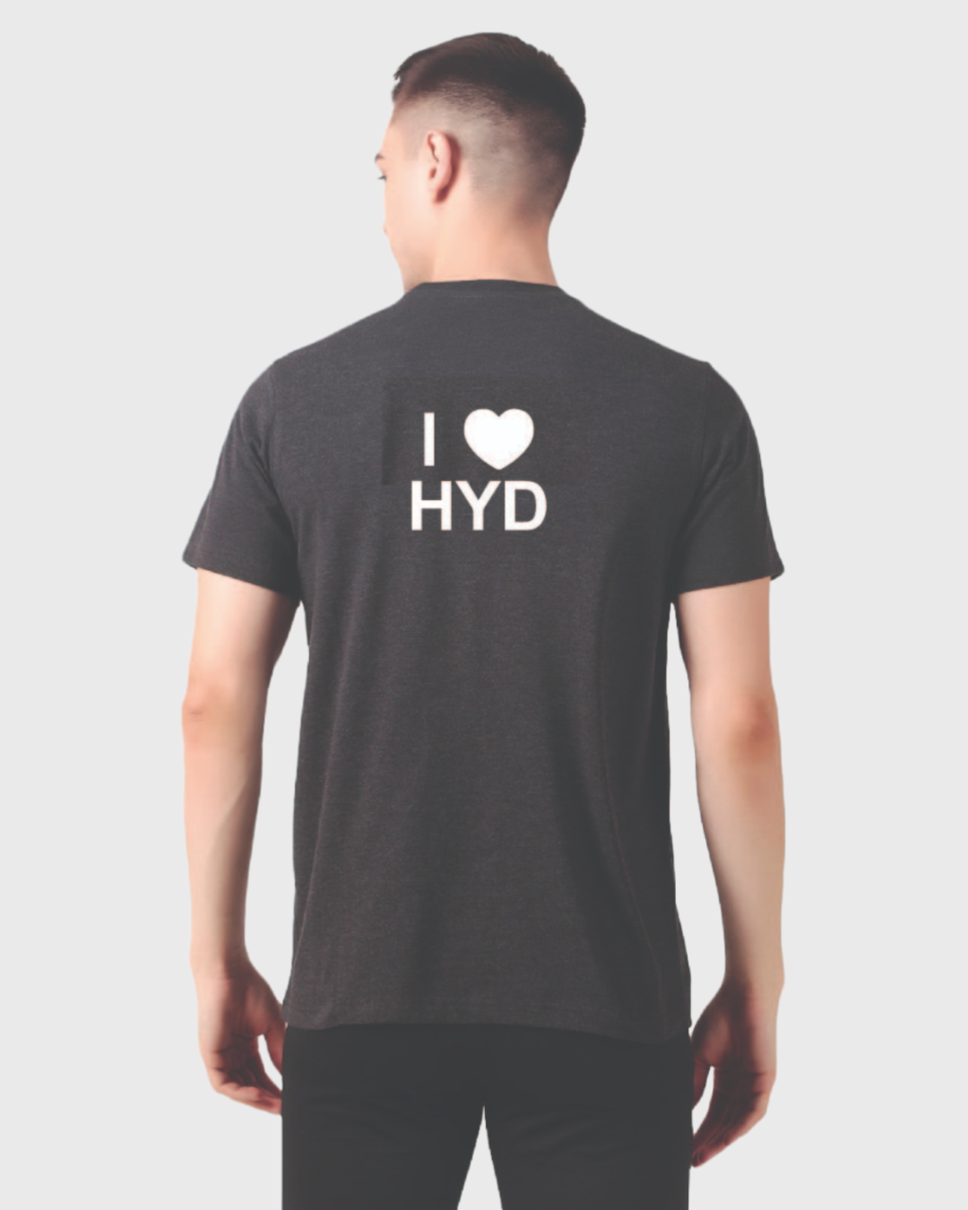 Dark Charcoal Cotton Tee - Hyderabad Runners