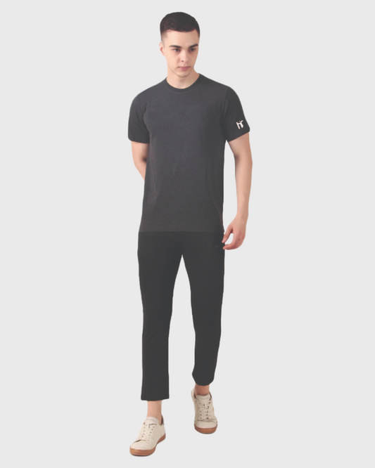 Dark Charcoal Cotton Tee - Hyderabad Runners