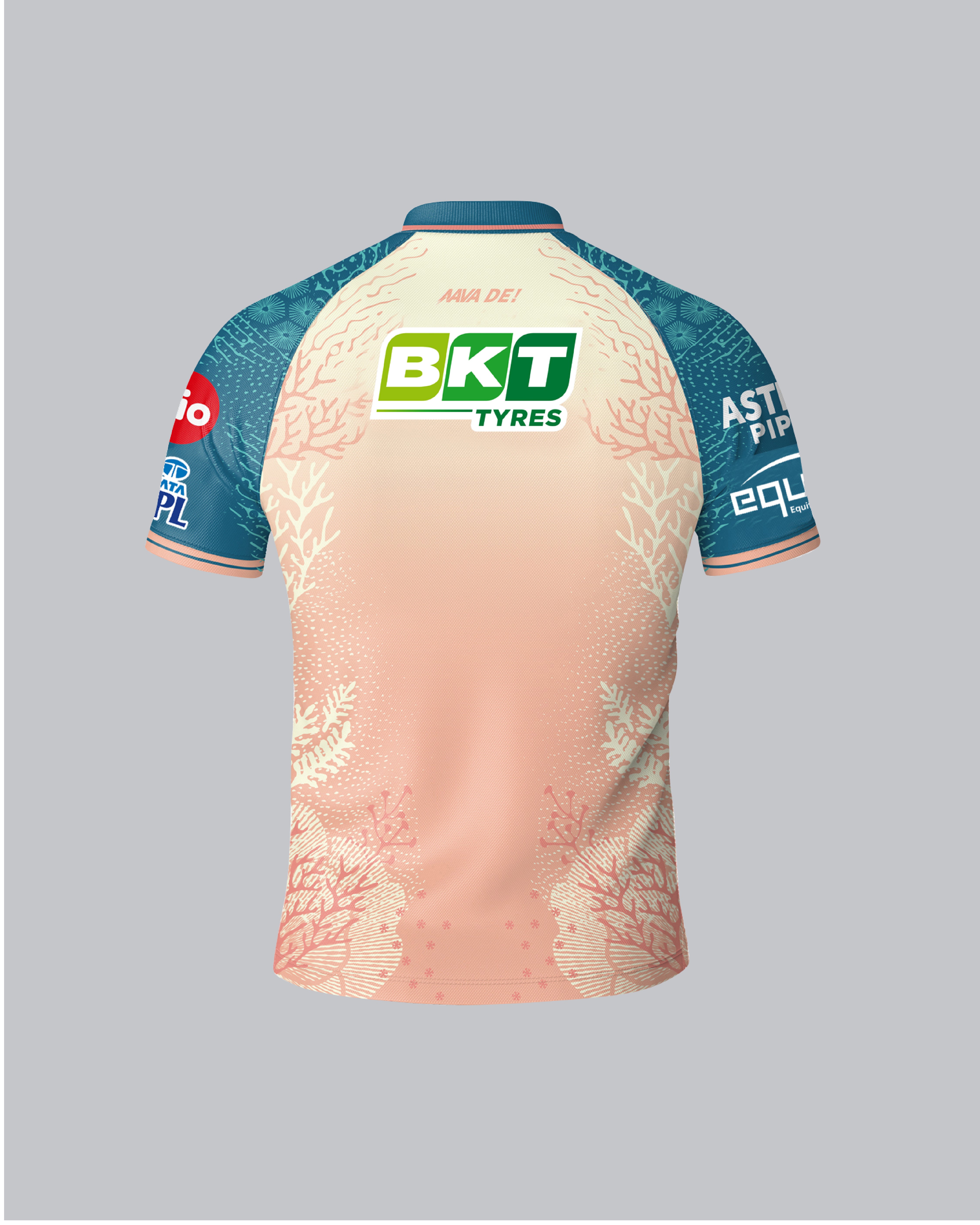 OFFICIAL TRAINING JERSEY HALF SLEEVE CORAL - GUJARAT TITANS - IPL