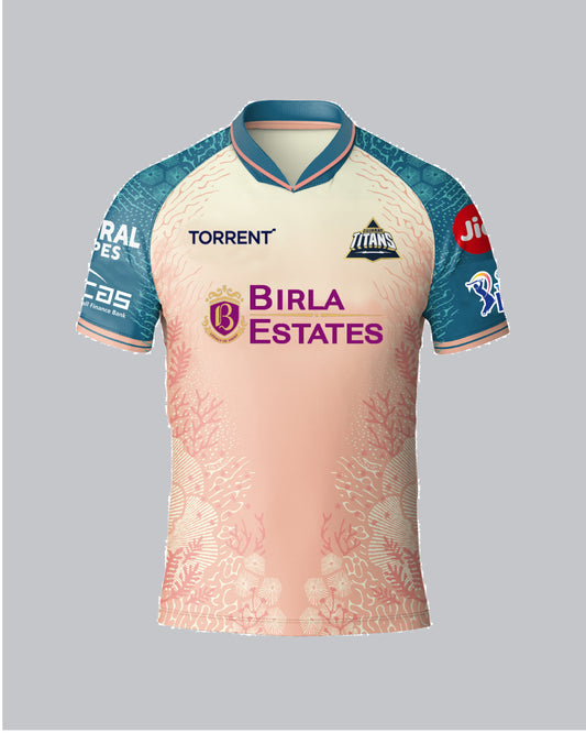 OFFICIAL TRAINING JERSEY HALF SLEEVE CORAL - GUJARAT TITANS - IPL 2026