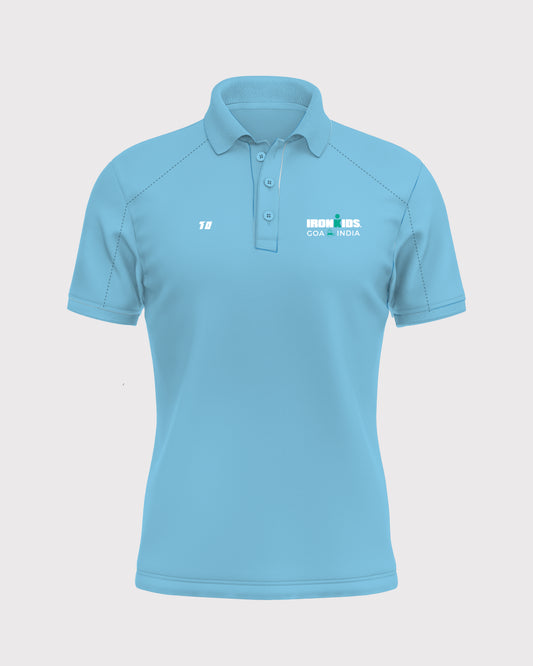 Unisex Matrix Polo Sea Blue - Ironkids Goa