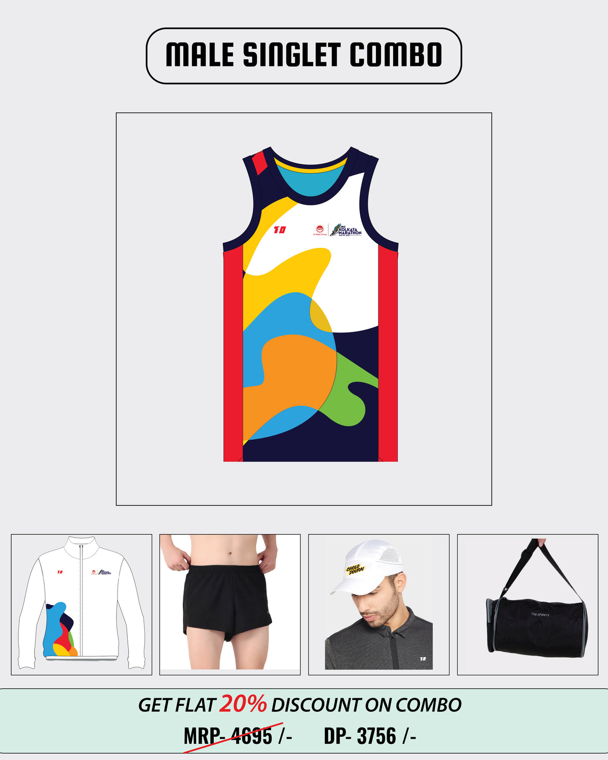 MALE SINGLET COMBO - JBG KOLKATA MARATHON 2026