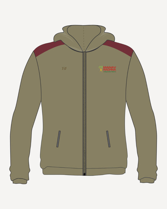 BEIGE/MAROON HOODIE - MRIS IB