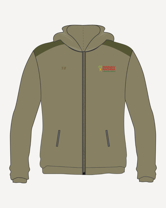 BEIGE/OLIVE GREEN  HOODIE - MRIS IB