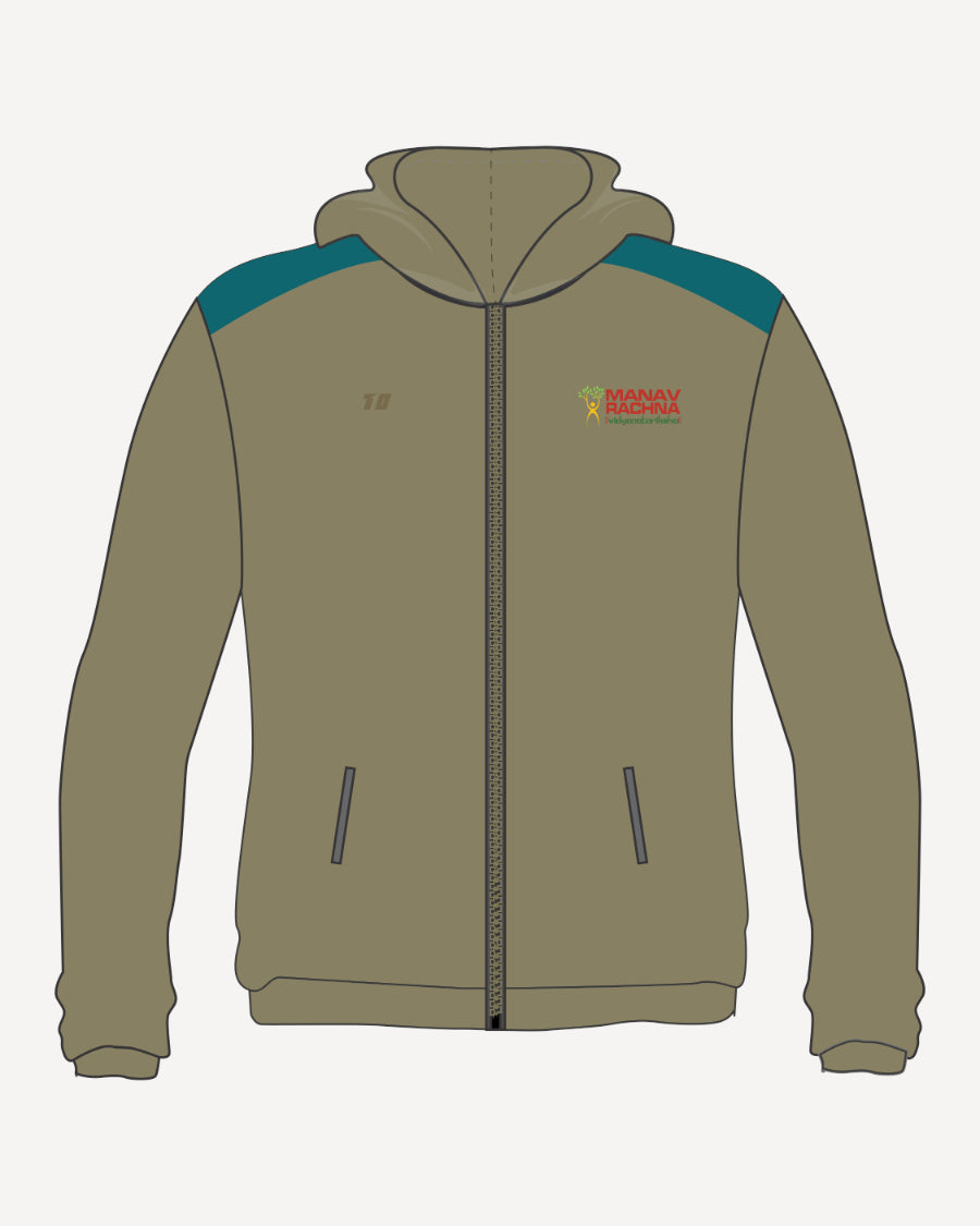 BEIGE/TURQUOISE HOODIE - MRIS IB