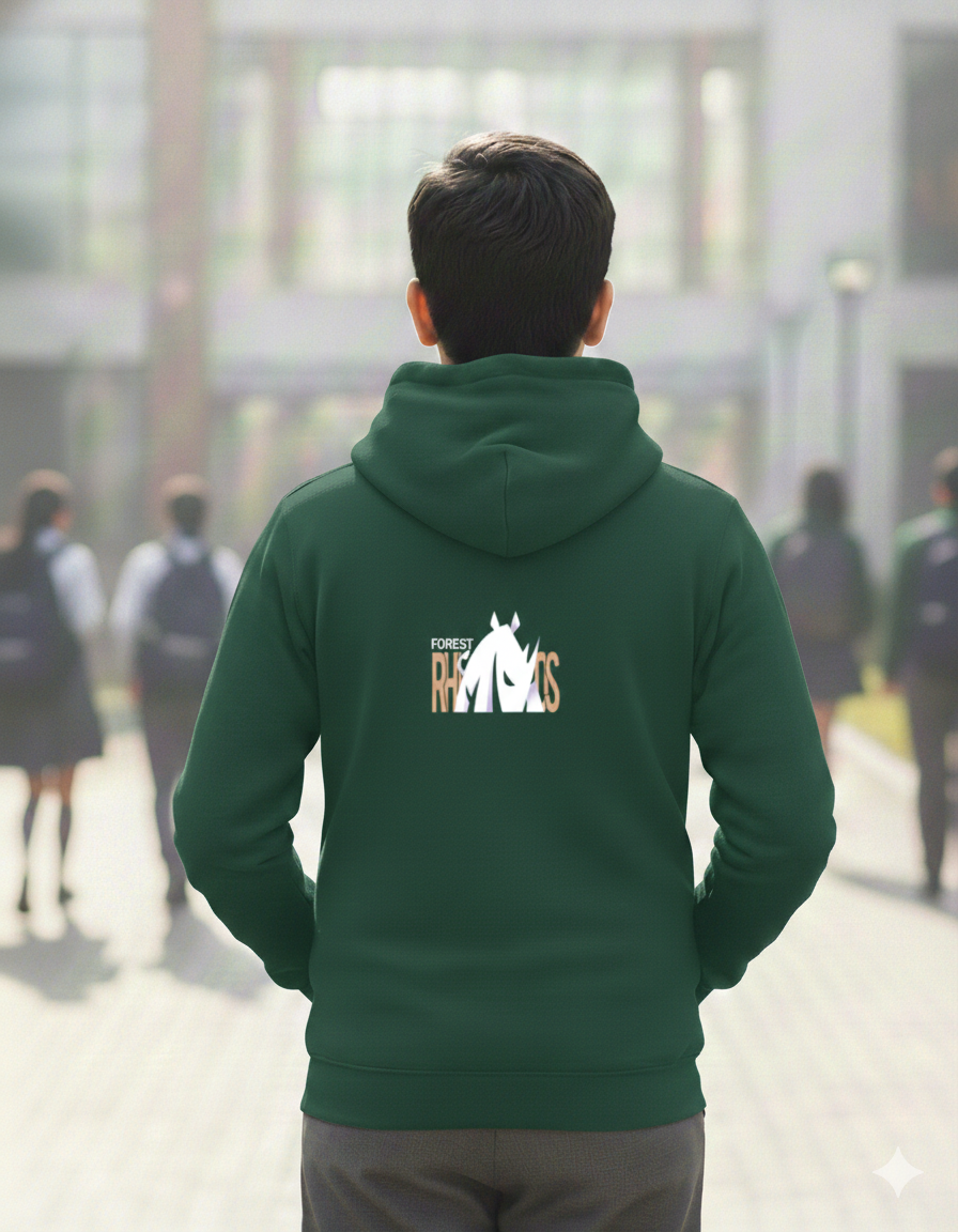 MRIS CLAN Hoodie (Forest Rhinos) - Manav Rachna