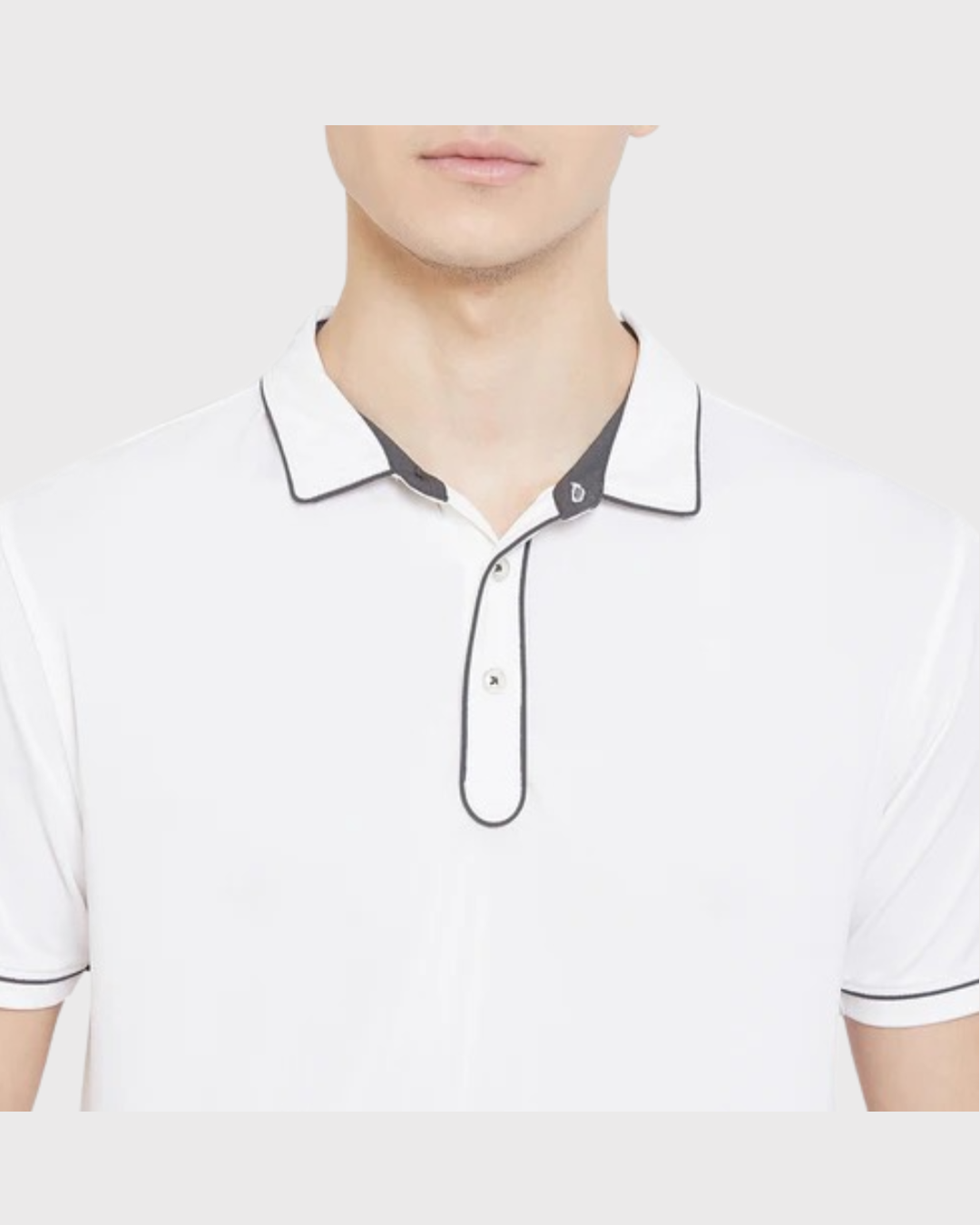 Placket Collar Piping Polo