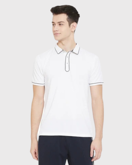 Placket Collar Piping Polo