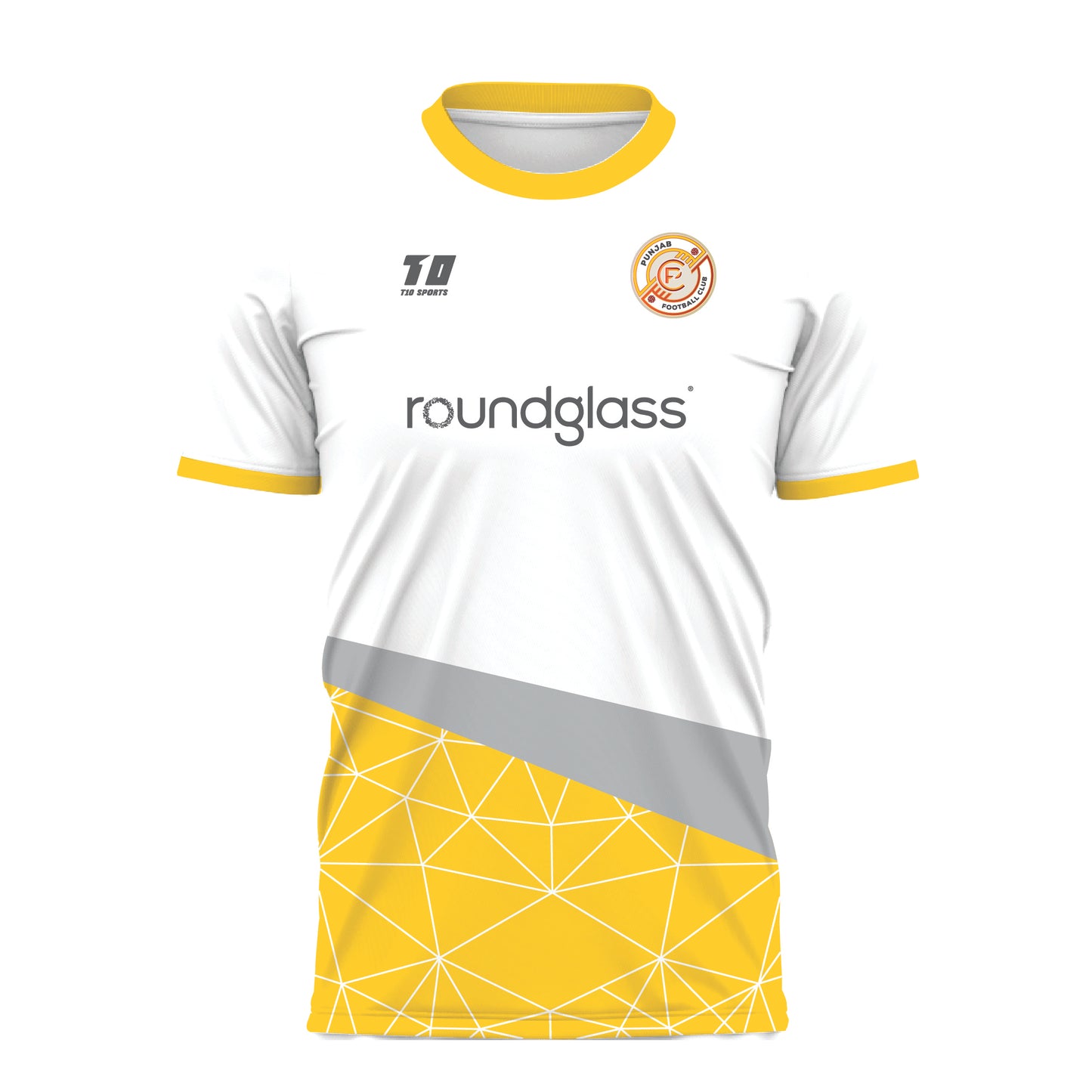 Round Glass Punjab FC Playing Jersey Away Replica