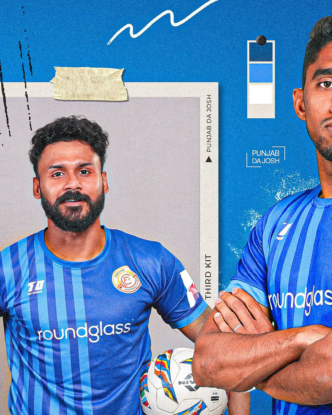 Round Glass Punjab FC Jersey