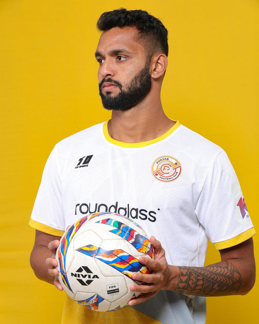 Round Glass Punjab FC Playing Jersey Away Replica