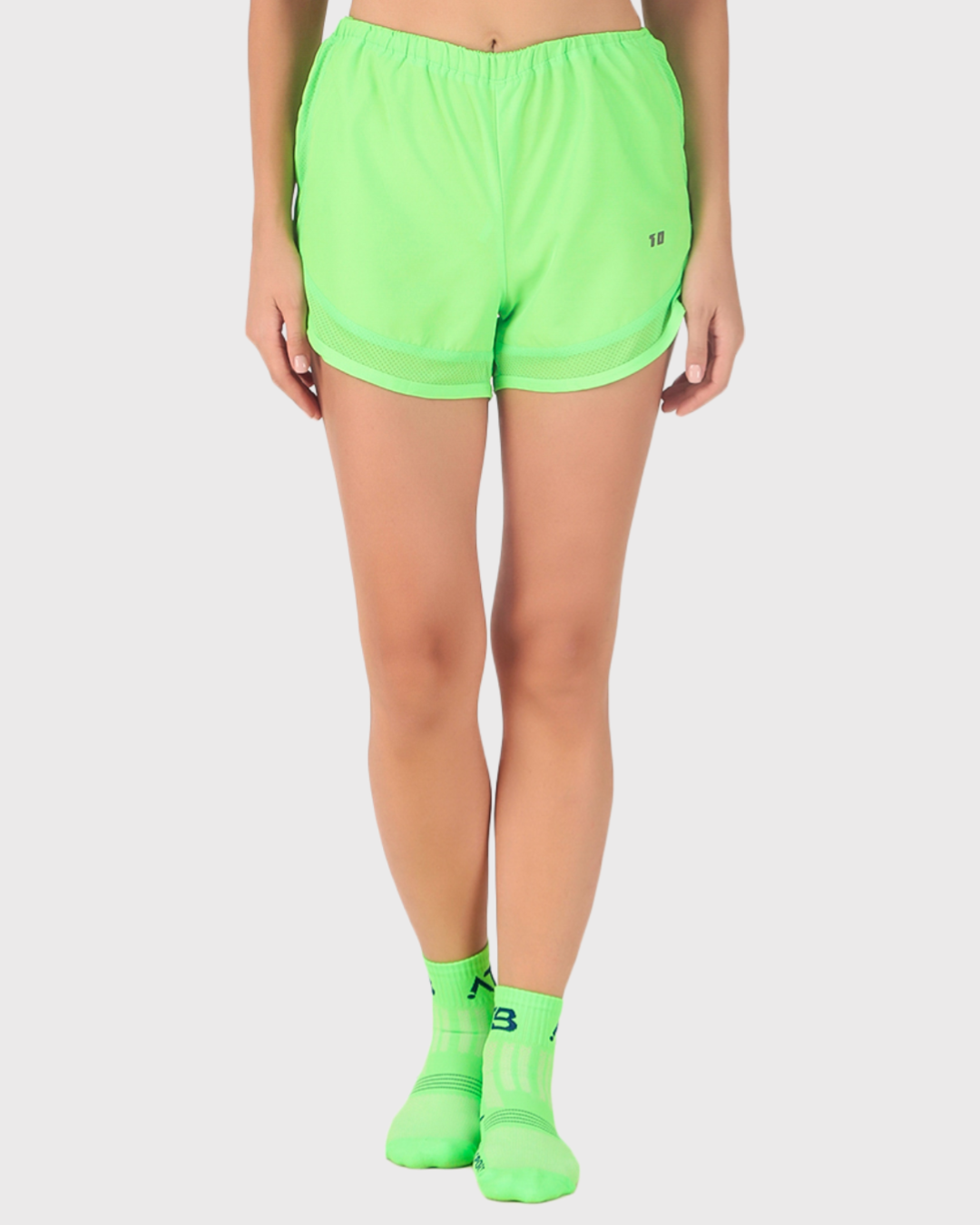 Female Running Shorts Neon Green - Hyderabad Runners